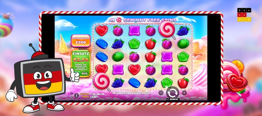 Spielprozess im Sweet Bonanza Slot